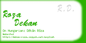 roza dekan business card