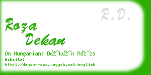 roza dekan business card